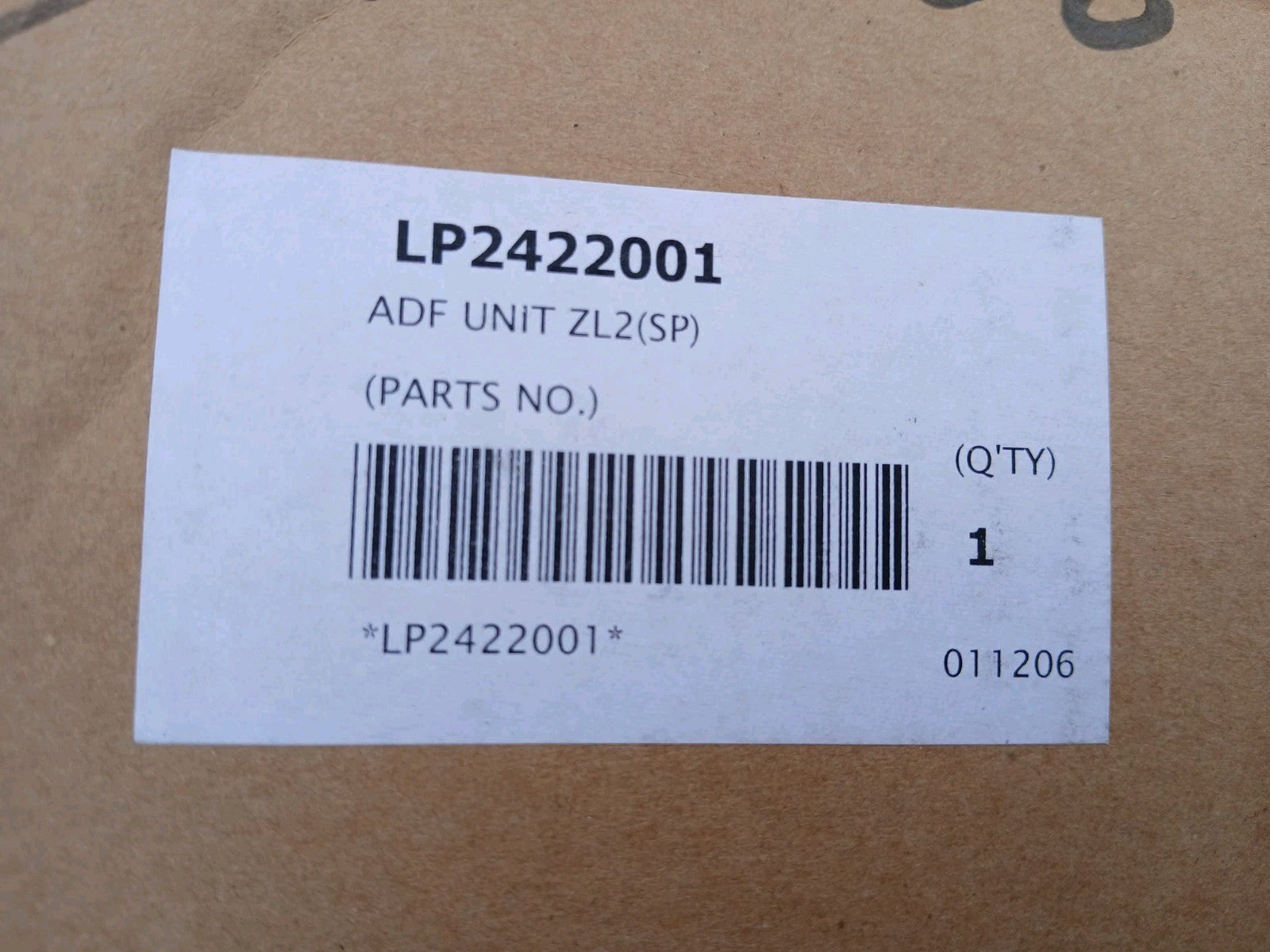 Brother Adf Unit LP 2422001 ZL2 Vorlageneinzug komplett für Brother MFC 9880...