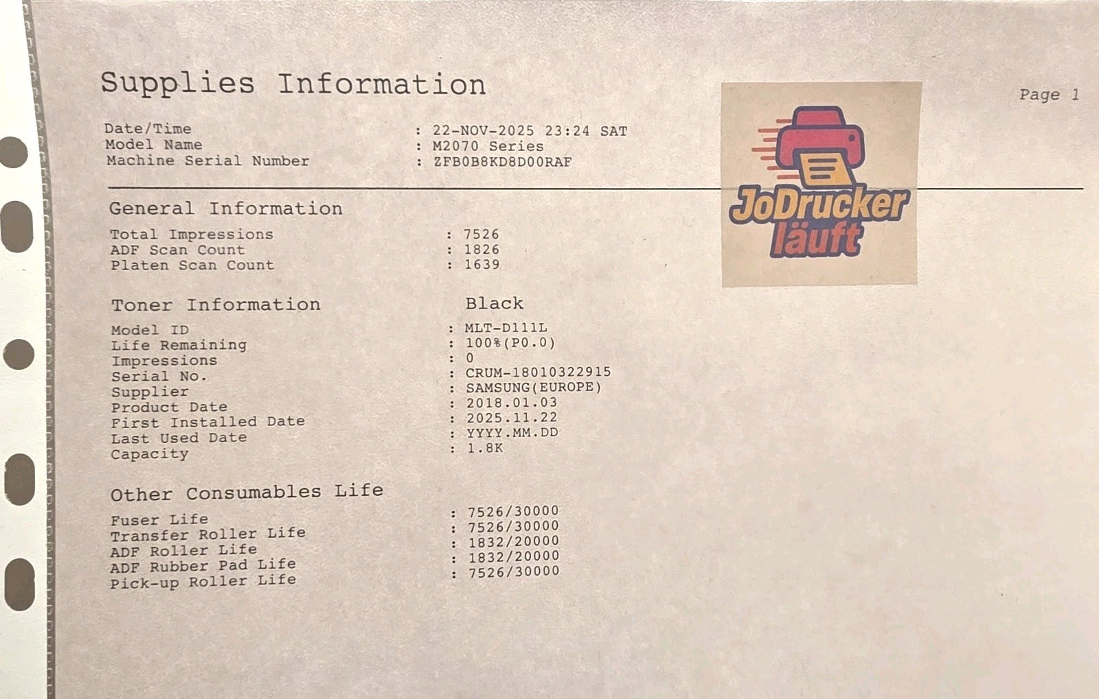 Samsung M2070F S/W Laser Multifunktionsdrucker Scan Kopie Fax ADF USB 2.0 Win 10