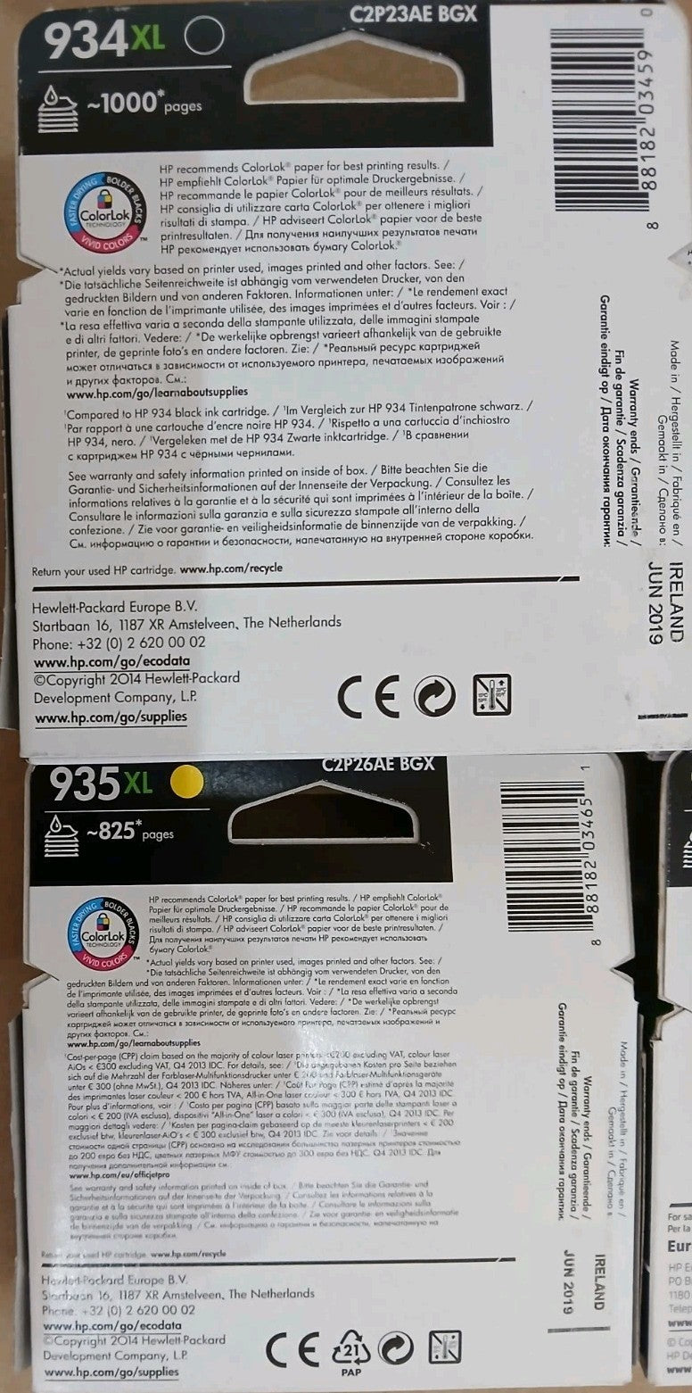 Original HP 4er Set 934XL 935XL Multipack Tintenpatronen Office Jet/Pro X4E14AE