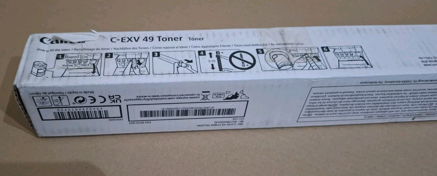 Original Canon 8527B002 CEXV49Y C-EXV49 Toner gelb für IR C33 C37 C38 Modelle