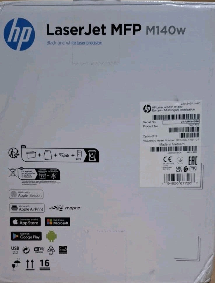 HP Laser Jet MFP M140w Multifunktionsdrucker Scannen Kopieren USB Wi-Fi Win 11