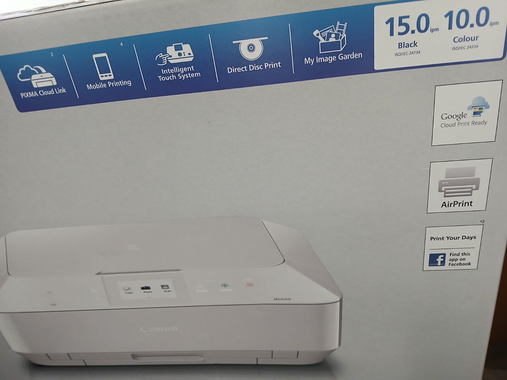 Canon Pixma MG6350 Drucker WHITE wie Neu! Unbenutzt & Vollständig! Blitzversand!