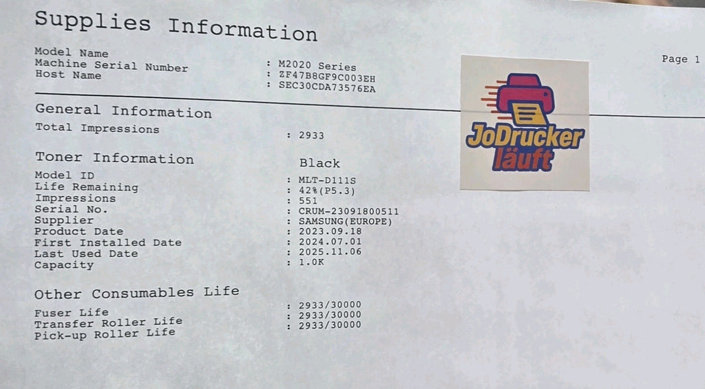 Samsung Xpress M2022W S/W Laserdrucker Netzwerk Wi-Fi Direkt Airprint Win 11