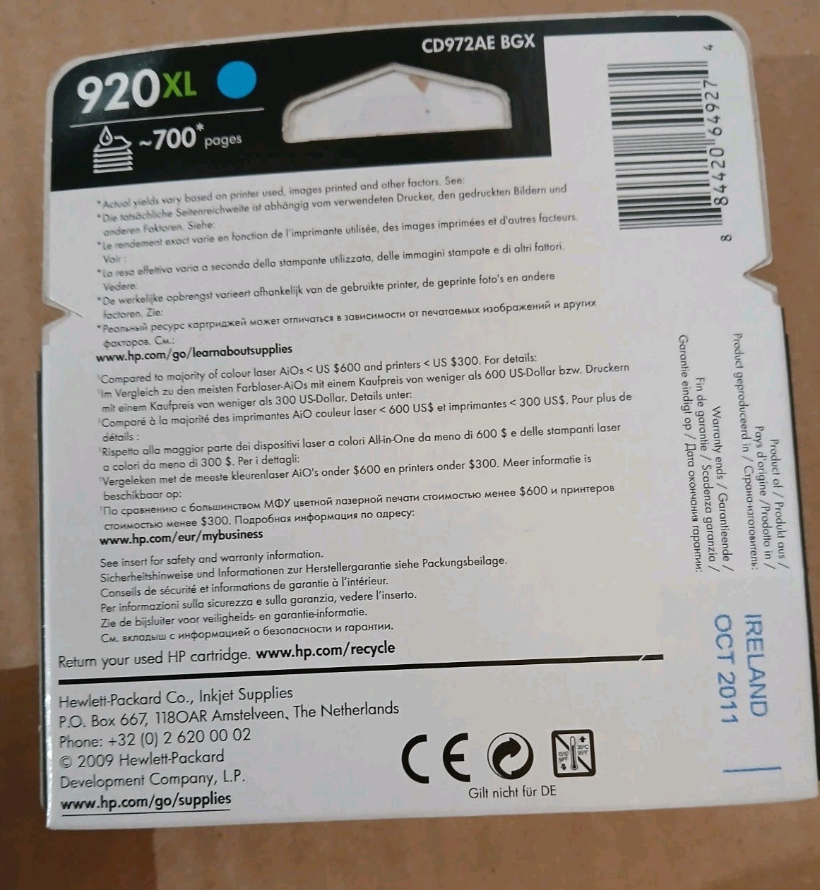 Original HP Tintenpatrone 920XL Multipack für Office Jet 6000 6500 7000 7500 NEU