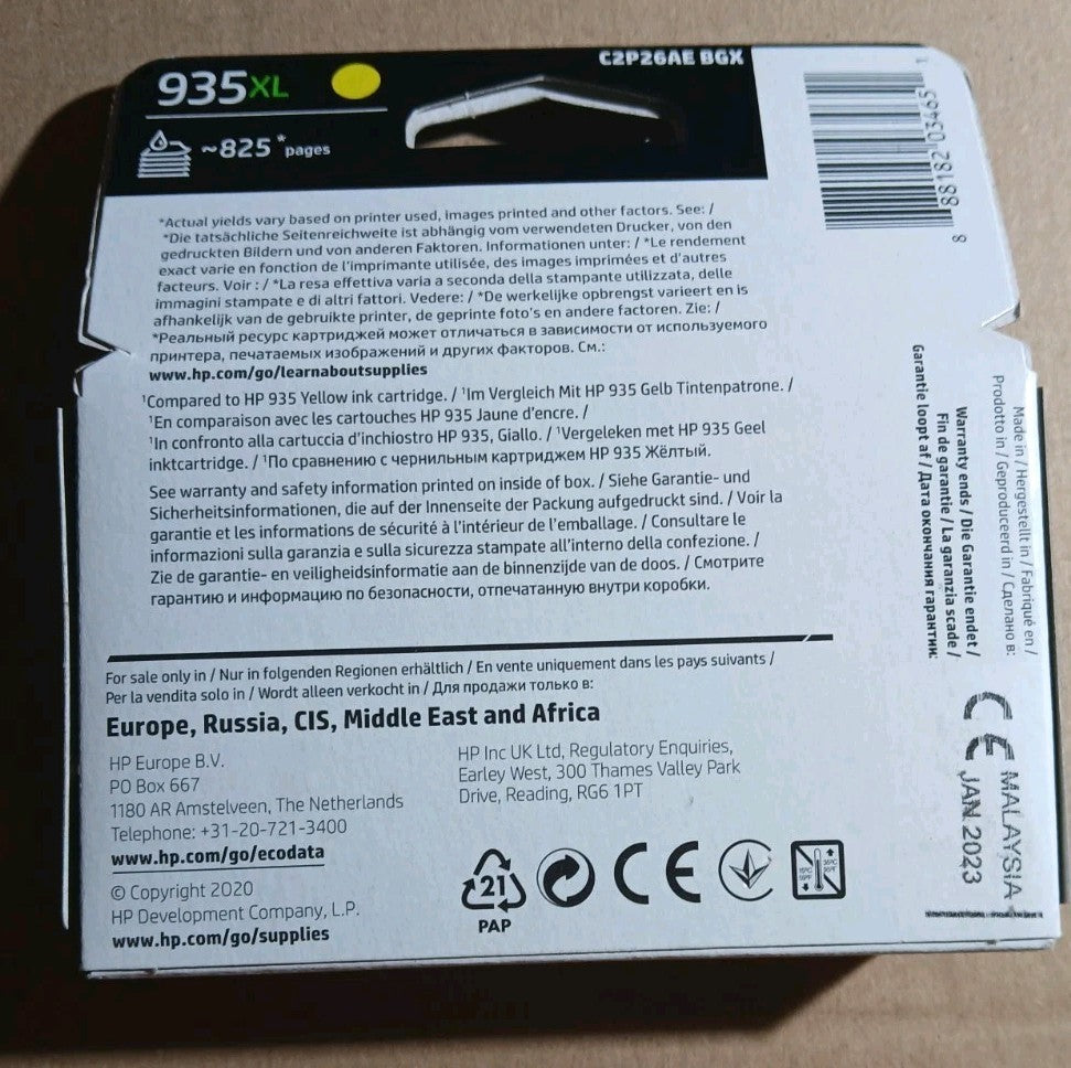Original HP 934XL 935XL 3x Farbpatrone Tintenpatronen Office Jet/Pro X4E14AE