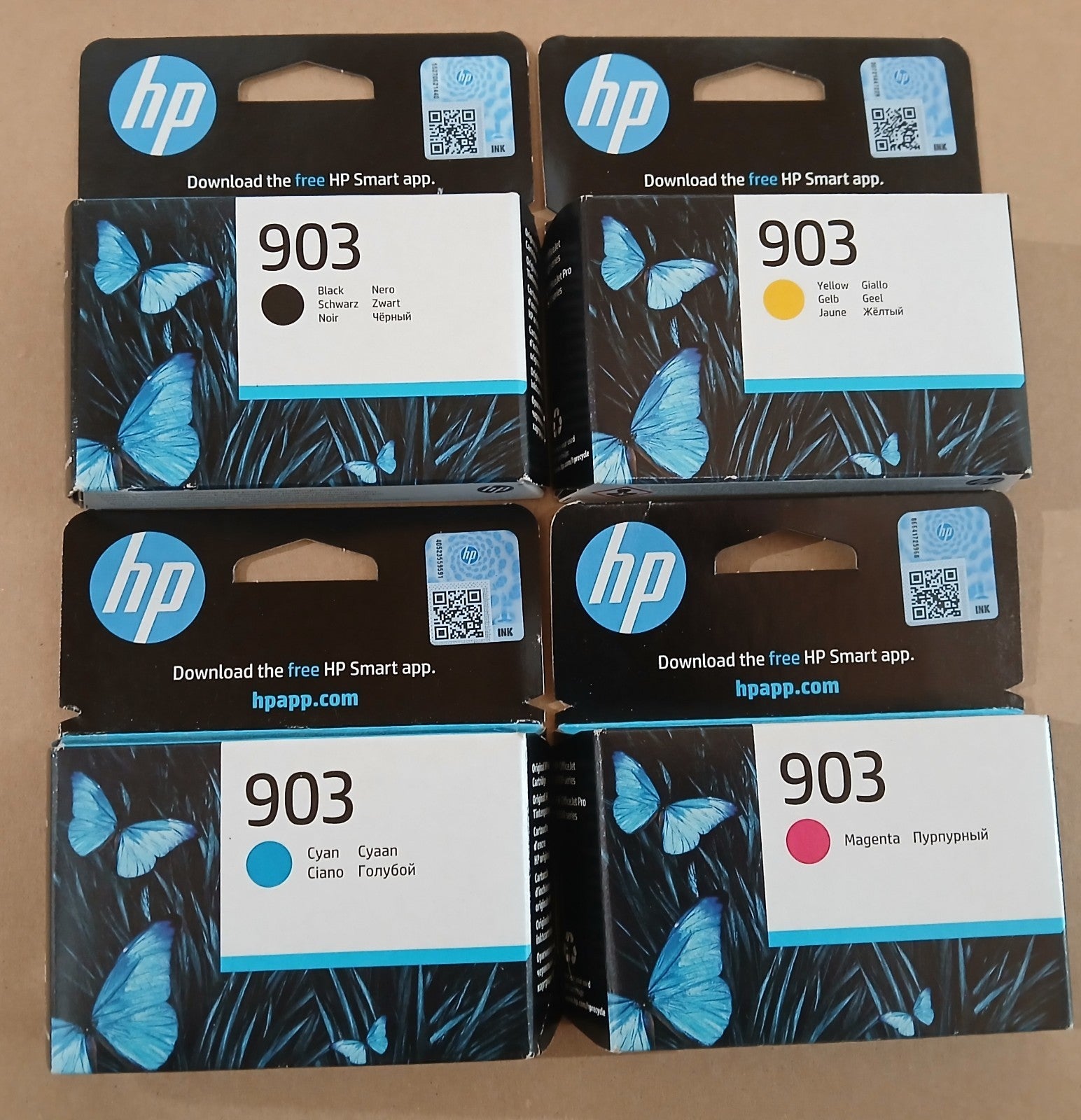 Original HP 903 Tintenpatrone 4x für Officejet 6900 6950 6860 6970 6975 6978