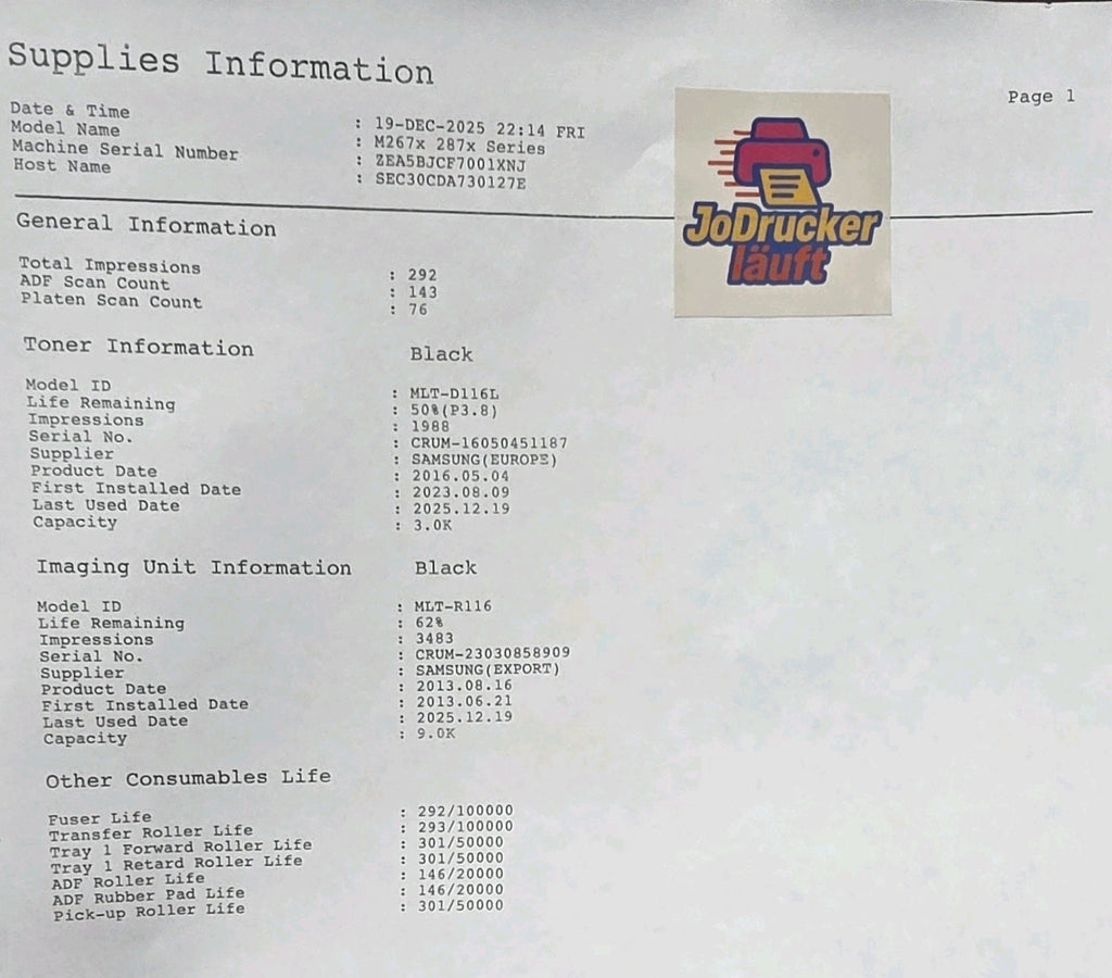 Samsung Xpress M2675FN Laser 4-in-1 Multifunktionsdrucker ADF LAN USB 2.0 Win 11