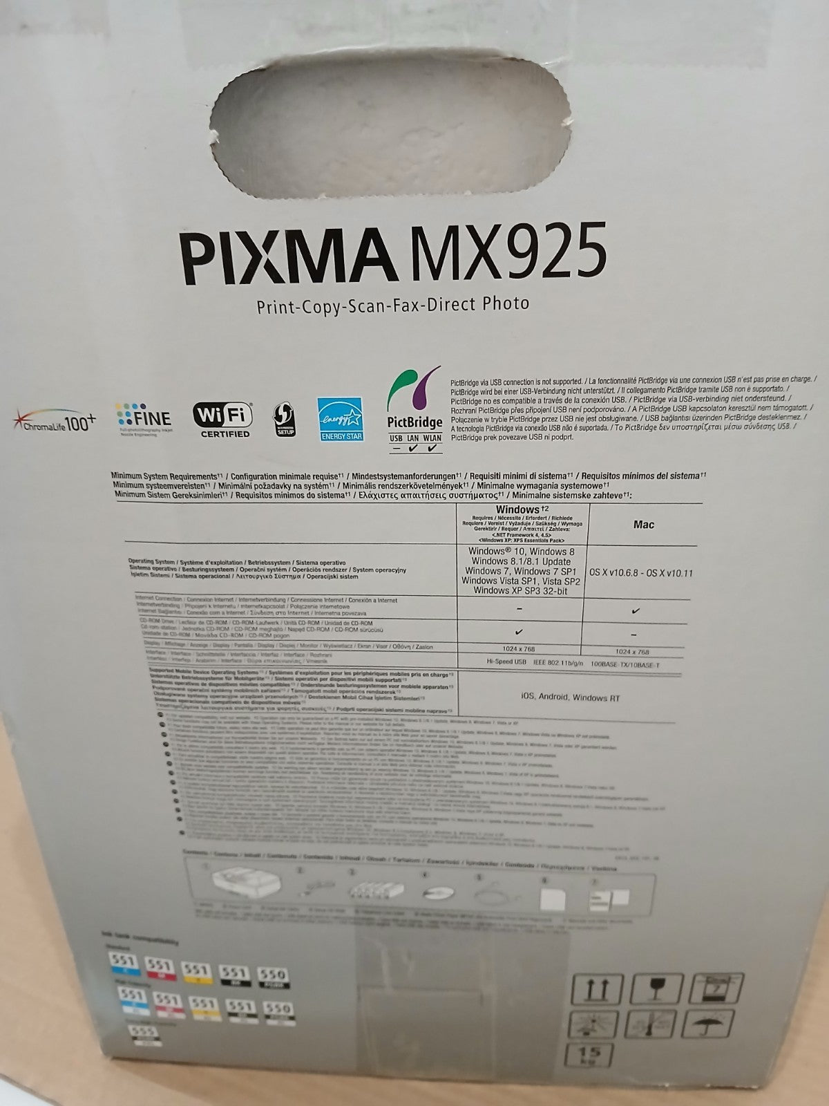 Canon PIXMA MX925 4-in-1-Tintenstrahldrucker Duplex ADF CD/DVD Druck WLAN Win 10