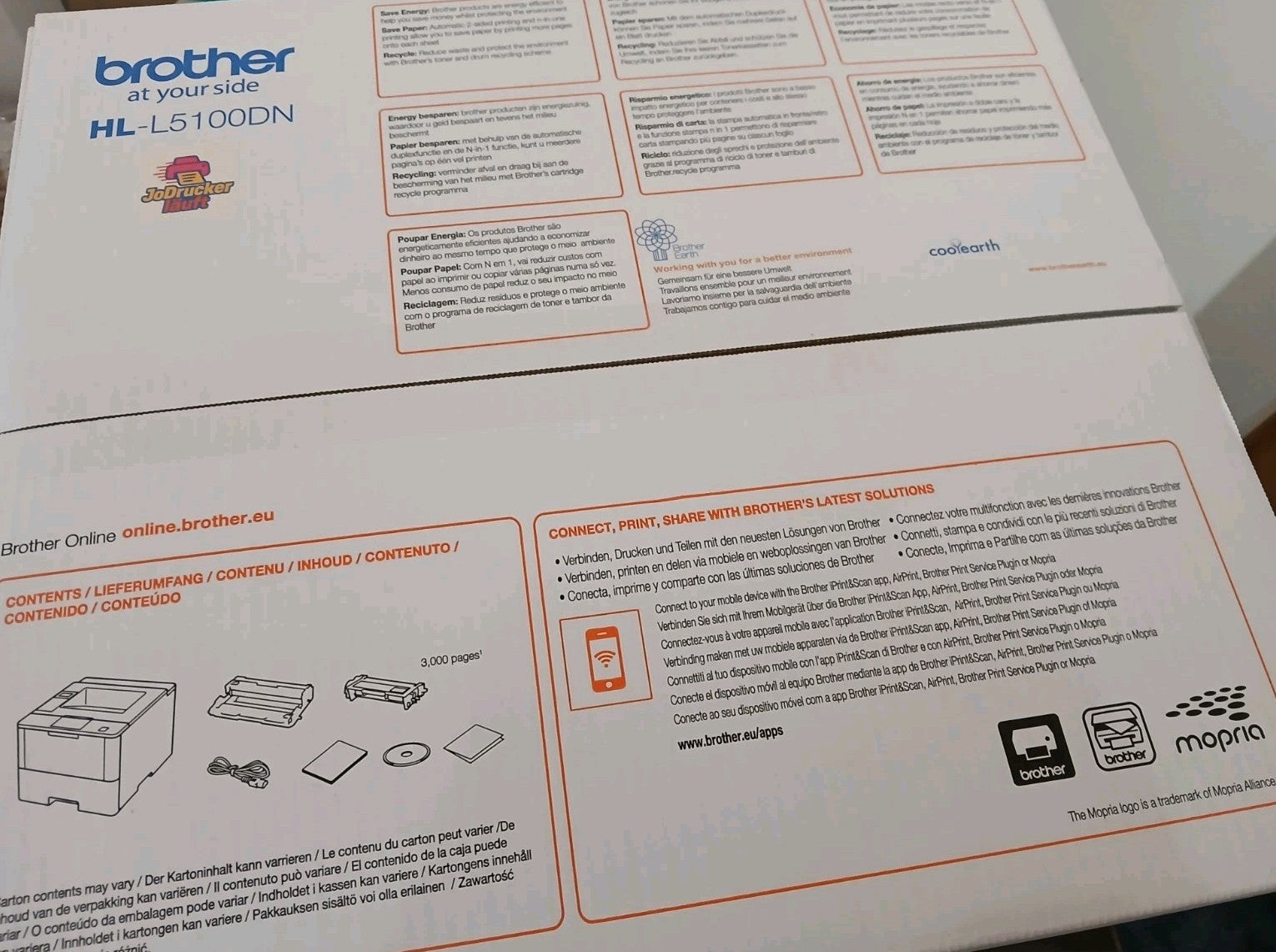 Brother HL-L5100DNT Mono Laser Drucker 520 Blatt Schacht LAN USB Duplex Win 11