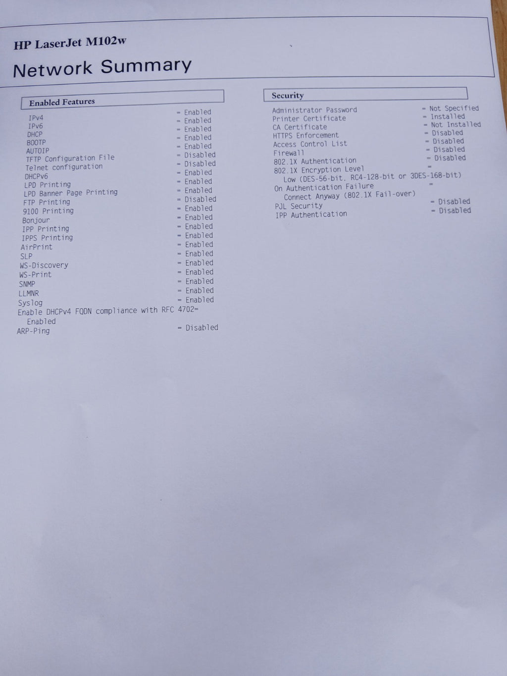 HP Laser Jet Pro M102w S/W Laserdrucker USB 2.0 Netzwerk Wlan Airprint Win 10