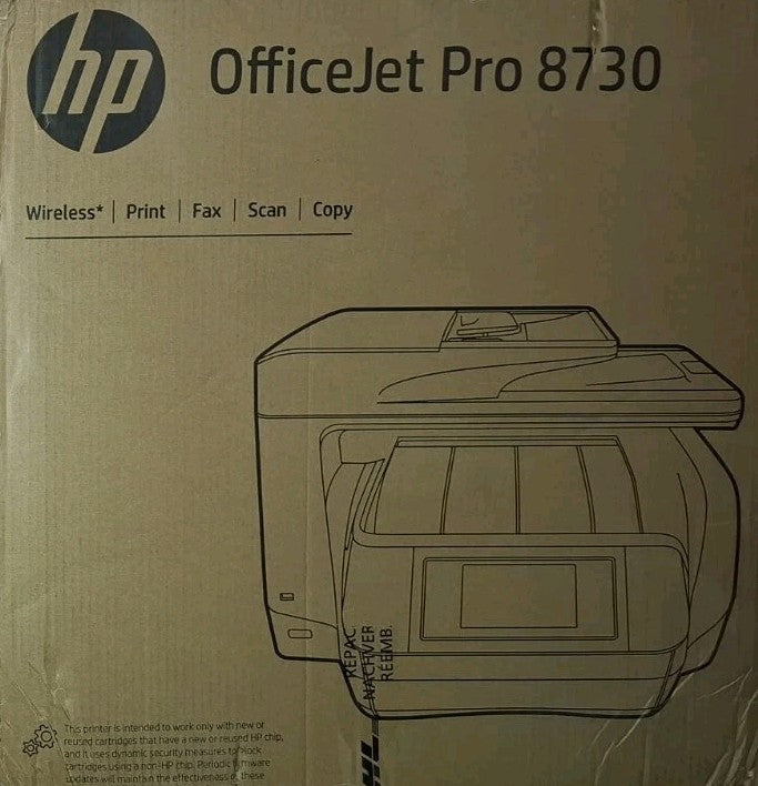 HP OfficeJet Pro 8730 Tinten Multifunktionsdrucker Dual Duplex ADF Wi-Fi Win 11