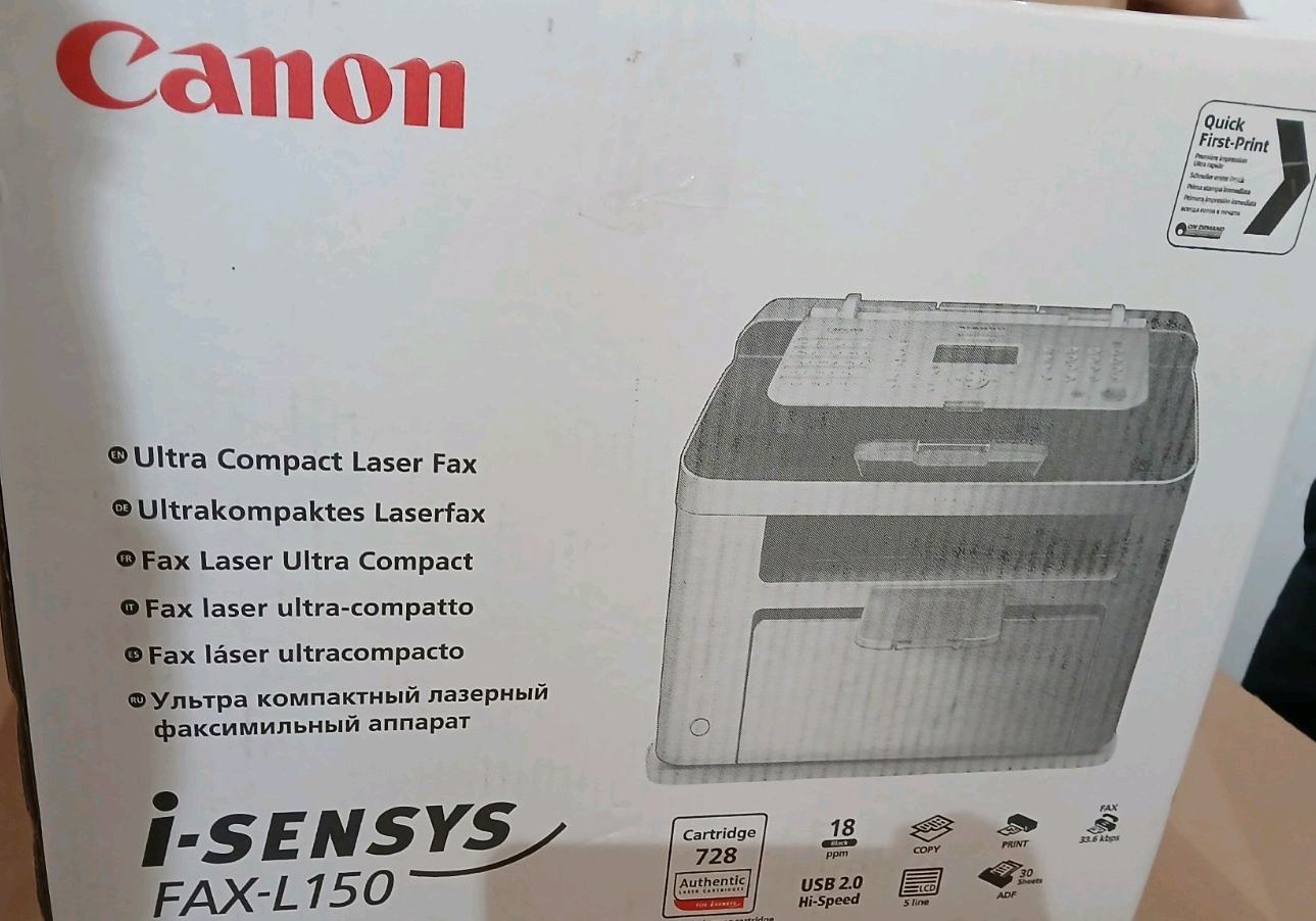 Canon i-SENSYS FAX-L150 Laserfax Kopierer Drucker ADF Unbenutzt Originalverpackt