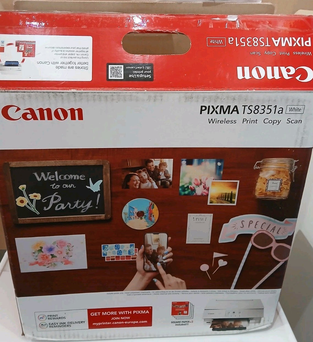 Canon PIXMA TS8351a 3-in-1 Tintenstrahldrucker Weiß Duplex CD/DVD Druck Airprint