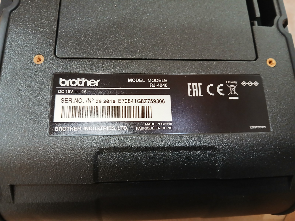 Brother RJ-4040 Thermodruck Etiketten Quittungen 104mm USB Seriell Mobiler Druck