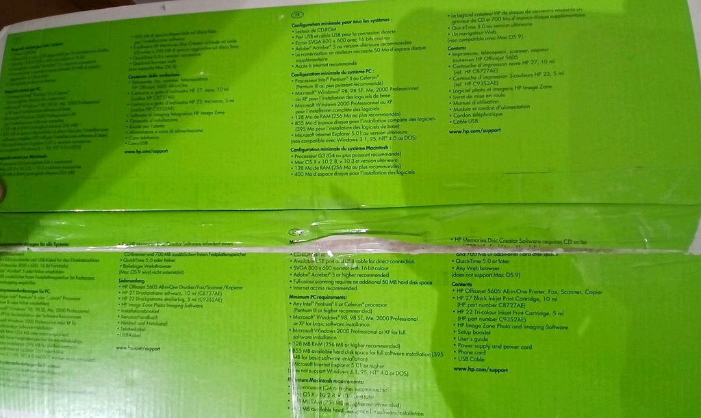 HP OfficeJet 5605 Tintenstrahldrucker 4-in-1-Multifunktionsgerät ADF USB Win 10