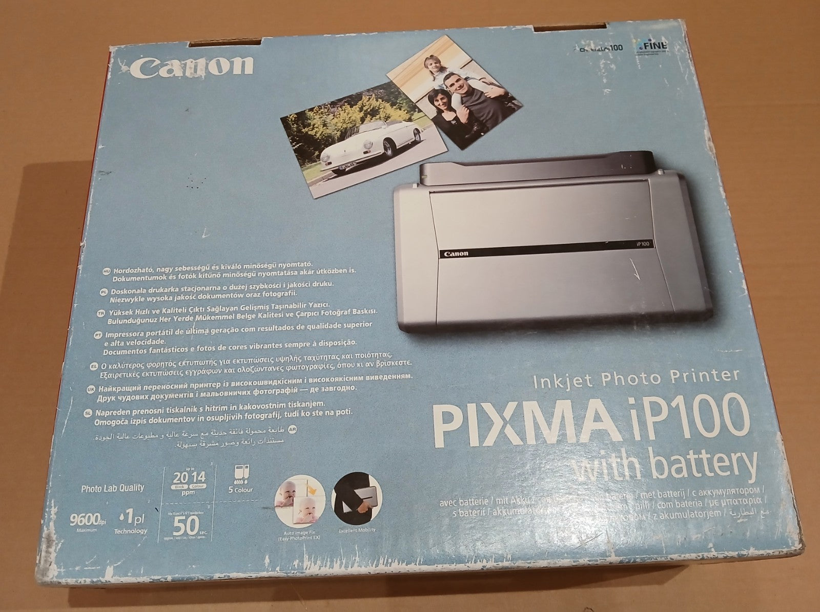 Canon PIXMA iP100 Tintenstrahldrucker Fotodrucker Unbenutzt USB NEU ! D. Läuft !