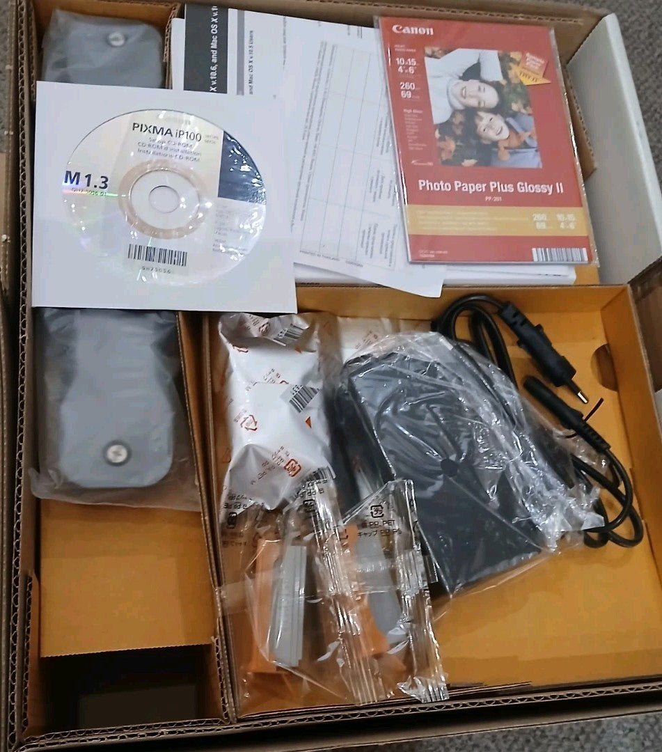 Canon PIXMA iP100 Tintenstrahldrucker Fotodrucker Unbenutzt USB NEU ! D. Läuft !