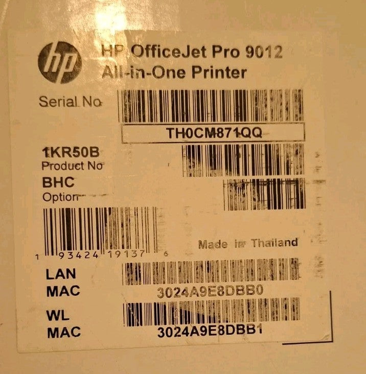 HP Office Jet Pro 9012 Tinten Multifunktionsdrucker Duplex ADF LAN WLAN Win 11