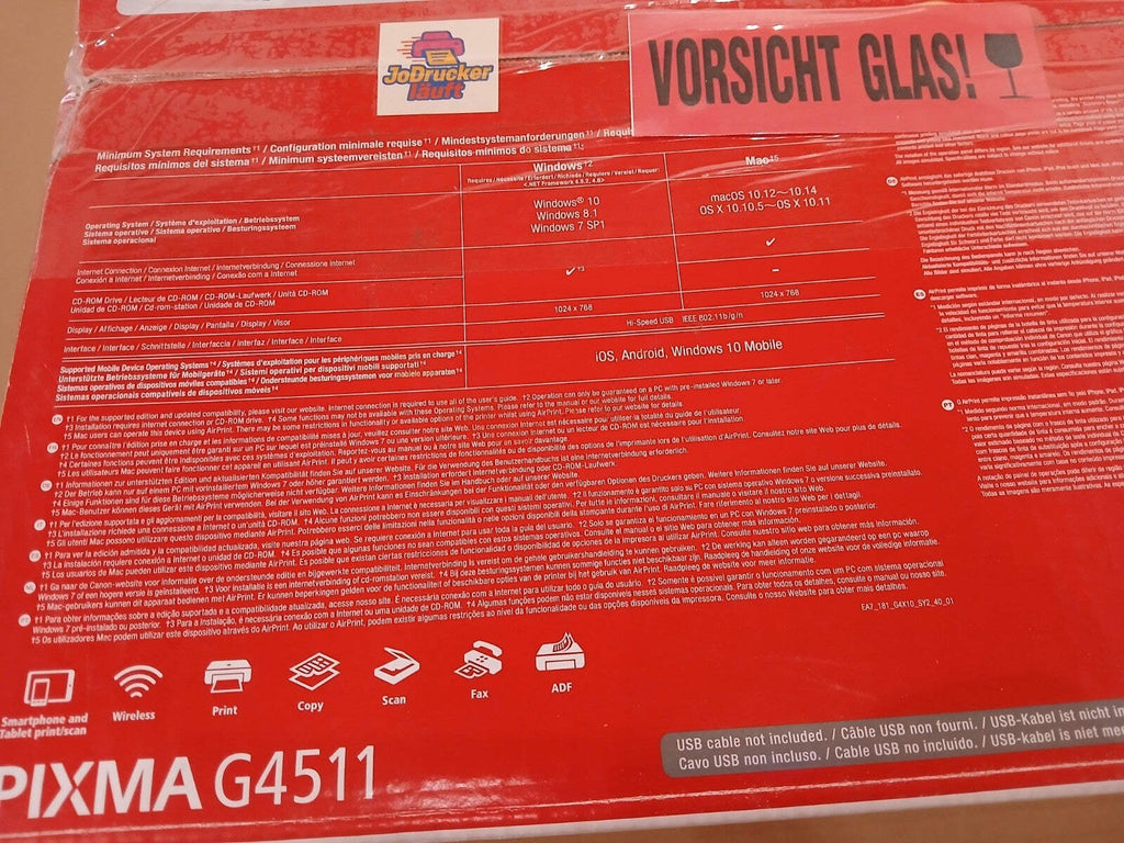 Canon PIXMA G4511 4-in-1 Multifunktionsdrucker Netzwerk ADF WLAN Airprint Win 11