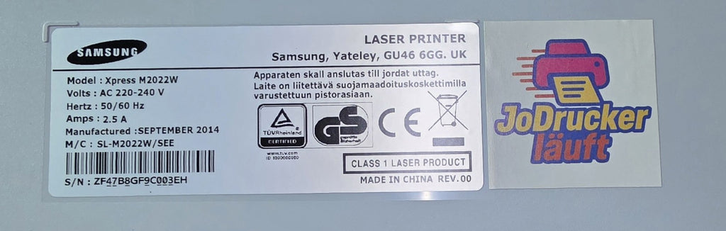 Samsung Xpress M2022W S/W Laserdrucker Netzwerk Wi-Fi Direkt Airprint Win 11
