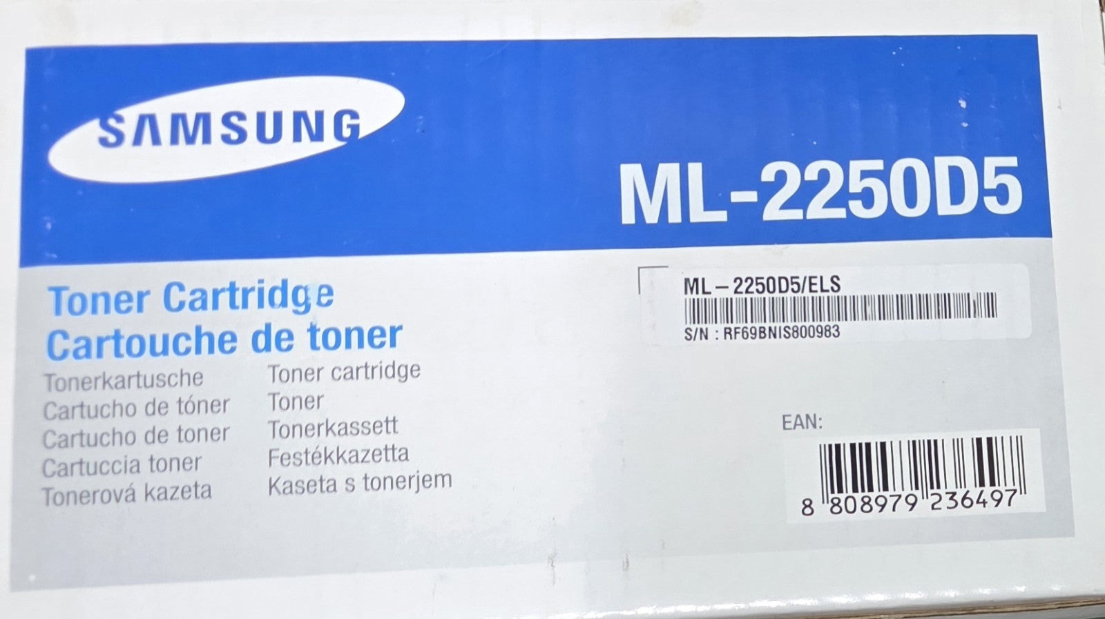 Samsung Tonerkartusche ML-2250D5/ELS Schwarz für Samsung ML2250 Neu & OVP