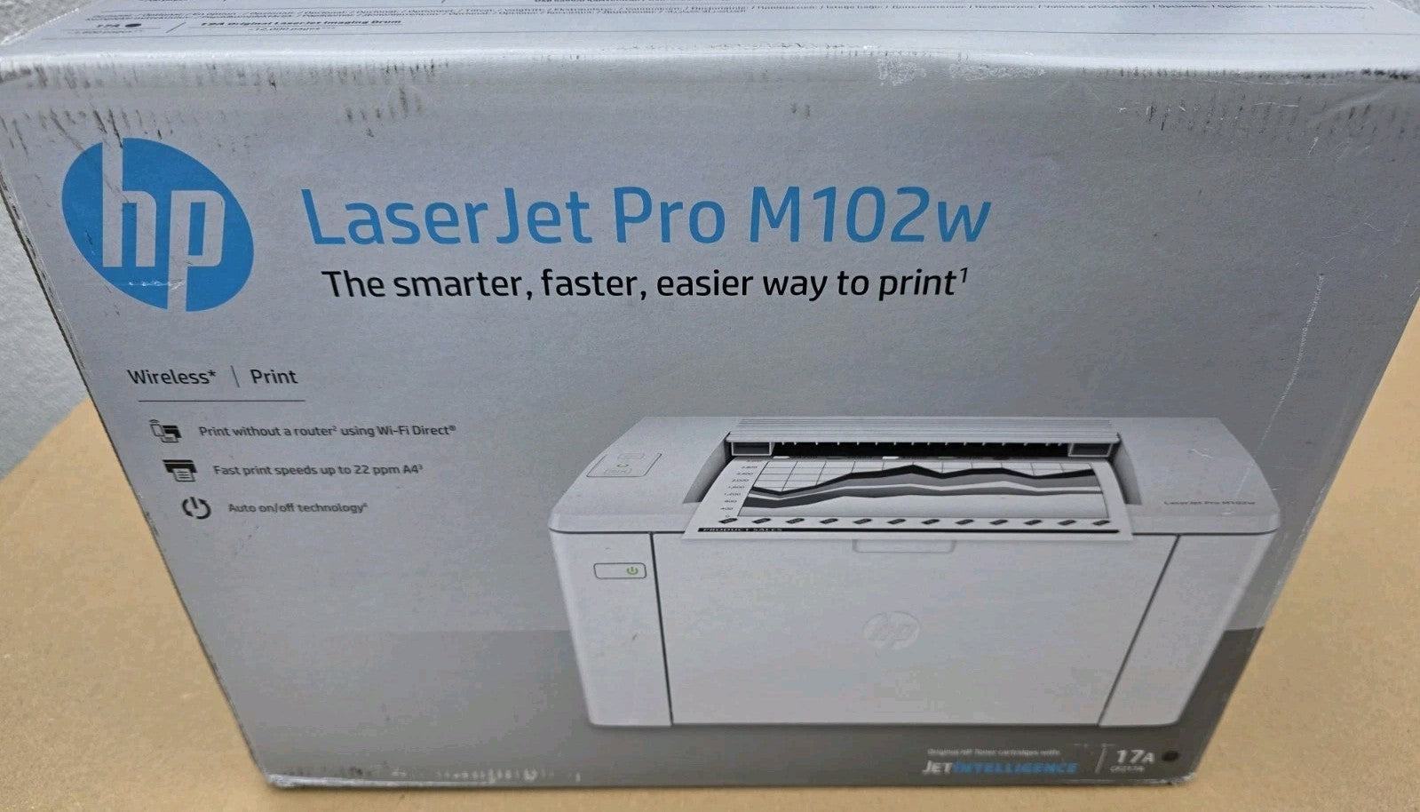 HP Laser Jet Pro M102w S/W Laserdrucker USB 2.0 Netzwerk Wlan Airprint Win 10