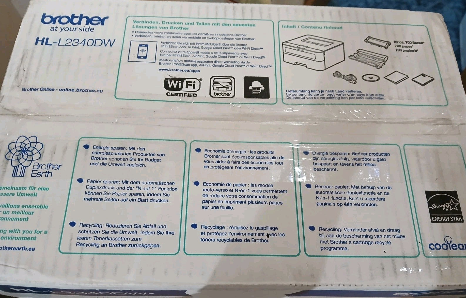 Brother HL-L2340DW S/W Laserdrucker Duplex Wi-Fi Netzwerk Airprint USB2.0 Win 11
