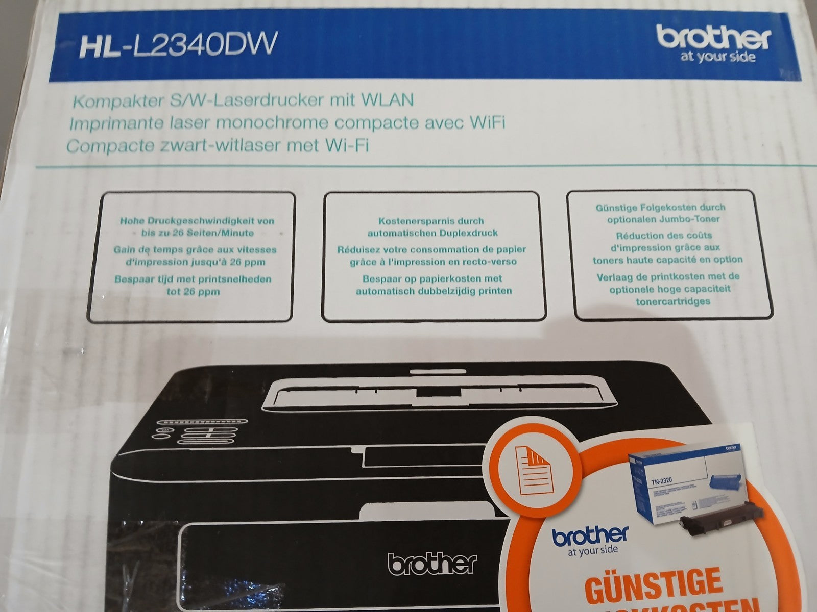 Brother HL-L2340DW S/W Laserdrucker Duplex Wi-Fi Netzwerk Airprint USB2.0 Win 11