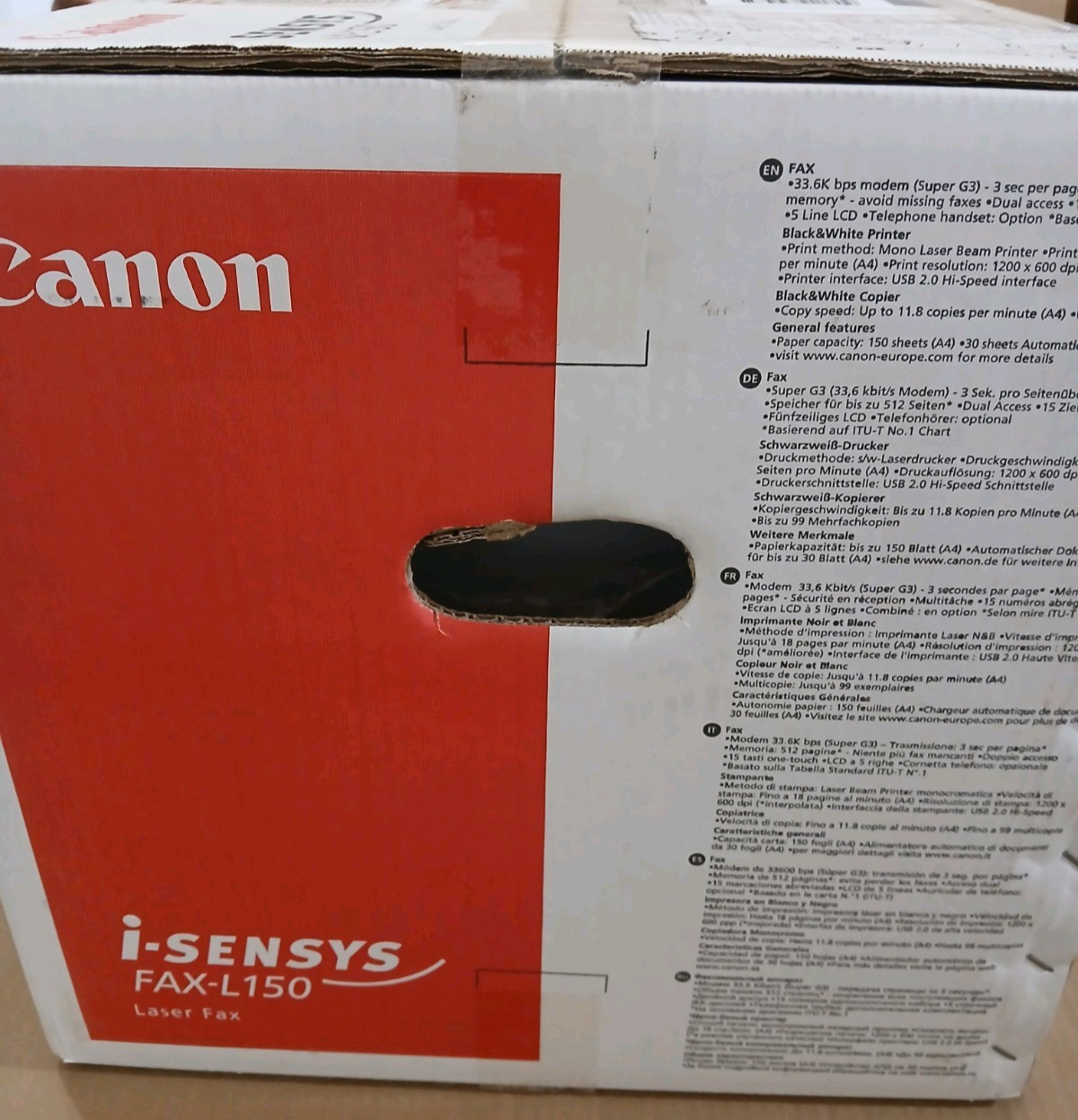 Canon i-SENSYS FAX-L150 Laserfax Kopierer Drucker ADF Unbenutzt Originalverpackt