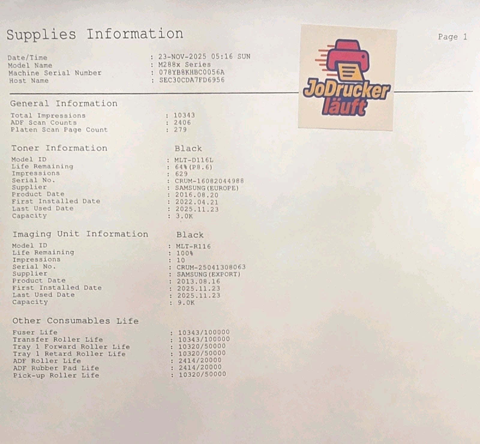 Samsung Xpress M2885FW S/ W 4-in-1 Multifunktionsdrucker Wi-Fi Duplex ADF Win 11