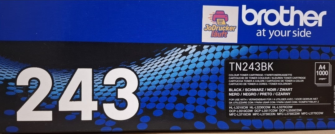 Original Brother TN-243 Toner Schwarz DCP-L 3500Series DCP-L3510CDW DCP-L3517CDW