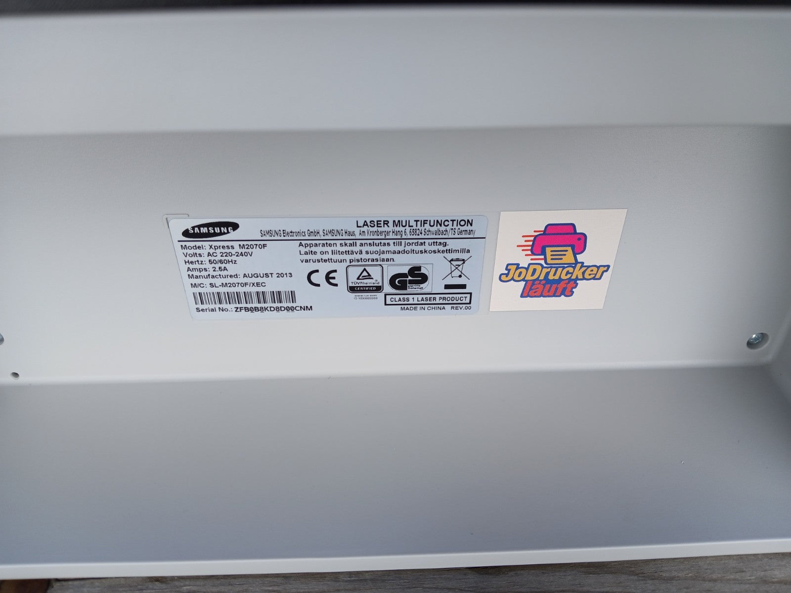 Samsung M2070F S/W Laser Multifunktionsdrucker Scan Kopie Fax ADF USB 2.0 Win 10