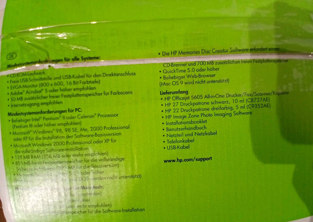 HP OfficeJet 5605 Tintenstrahldrucker 4-in-1-Multifunktionsgerät ADF USB Win 10