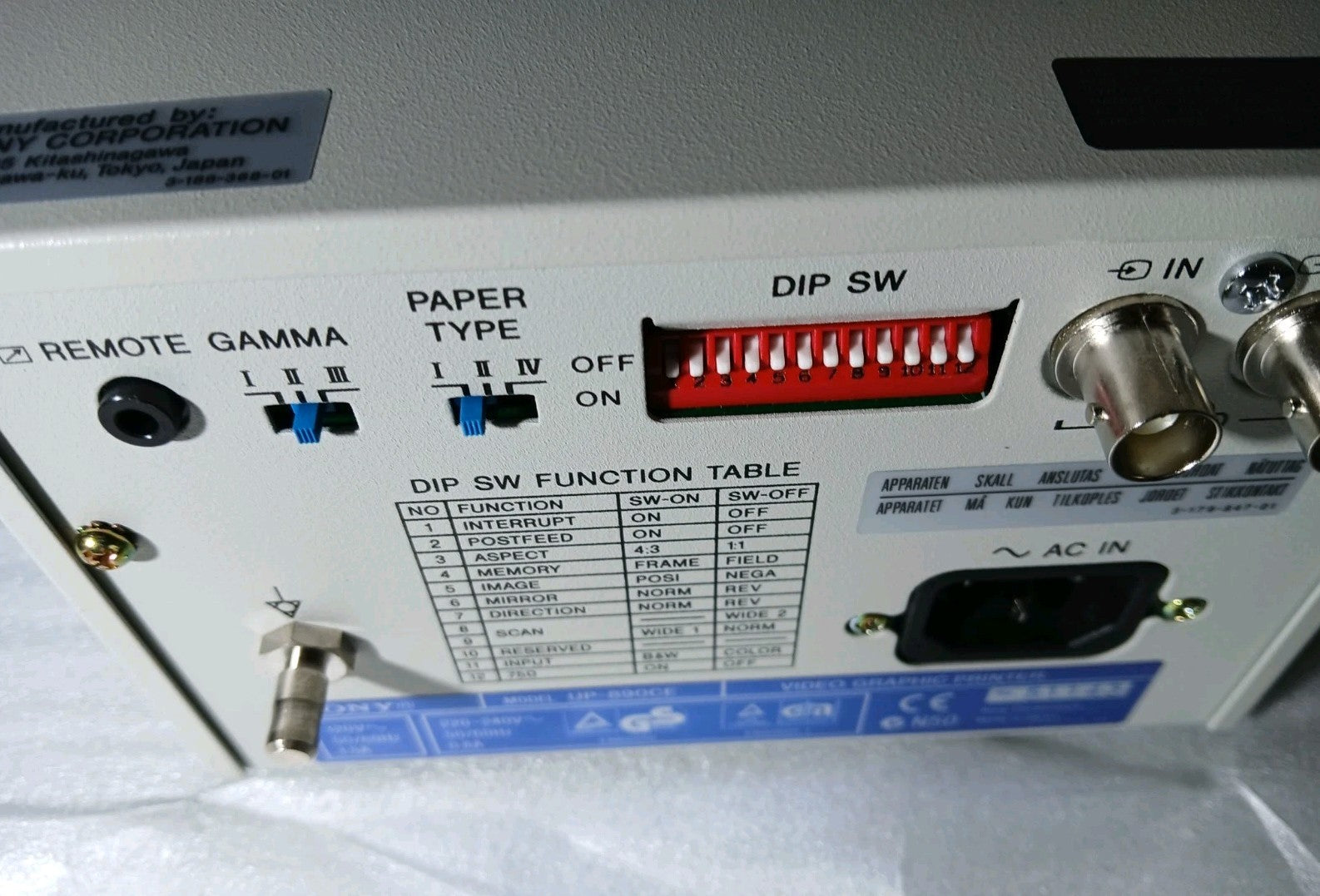 Sony UP-890CE Thermosublimationsdrucker Ultraschall Drucker Medizin PAL/NTSC BNC