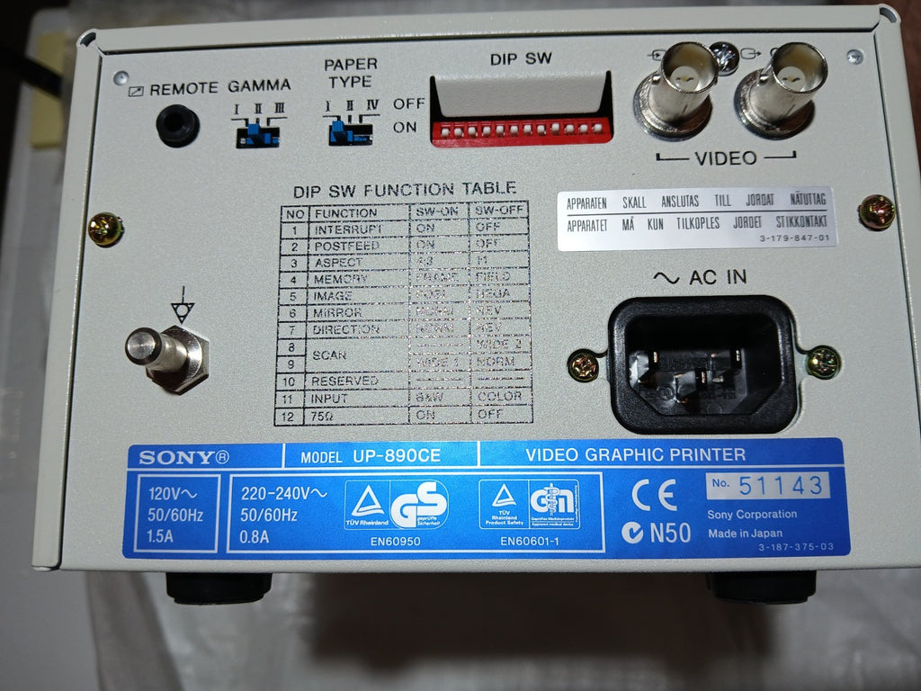 Sony UP-890CE Thermosublimationsdrucker Ultraschall Drucker Medizin PAL/NTSC BNC