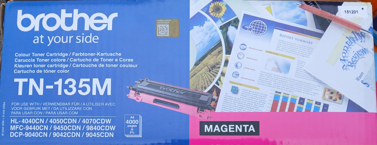 Original Brother TN-135M Magenta Toner für HL 4040 4050 DCP 9040 9042 MFC 9840..