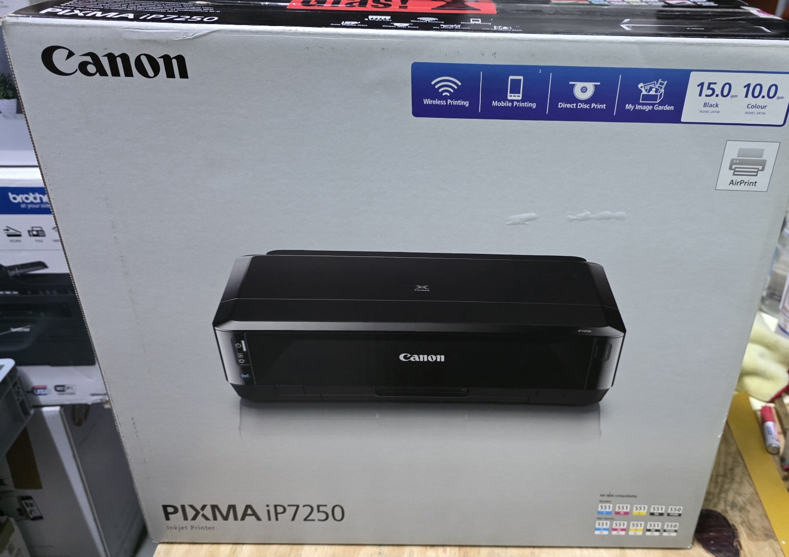 Canon PIXMA iP7250 Tintenstrahldrucker Fotodrucker Duplex CD/DVD Druck Airprint