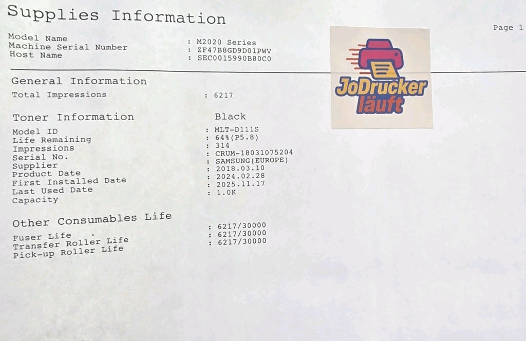 Samsung Xpress M2022W S/W Laserdrucker Netzwerk Wi-Fi Direkt Airprint Win 11