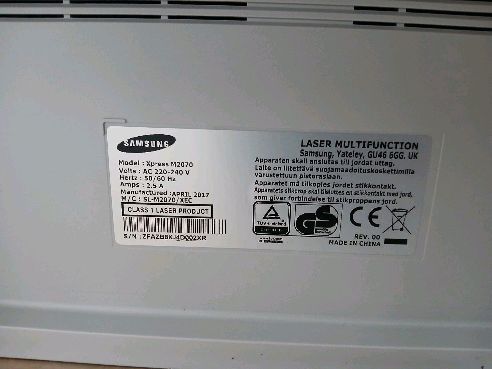Samsung Xpress M2070 SW Laser Druck Scan Kopie USB 2.0 Windows 10 Home Office