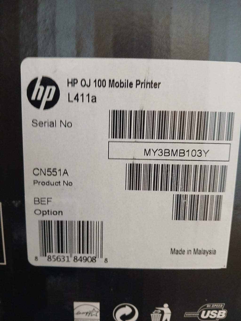 HP OFFICEJET 100 USB & BLUETOOTH MOBILER DRUCKER WINDOWS XP 7 10 & ANDROID