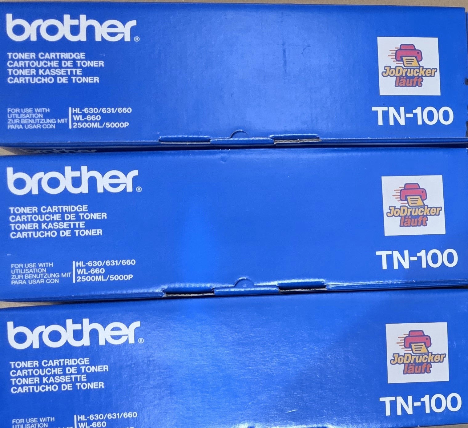 3 x Original Brother Toner schwarz TN-100 HL 600 630 640 645 655 660 662 631 OVP