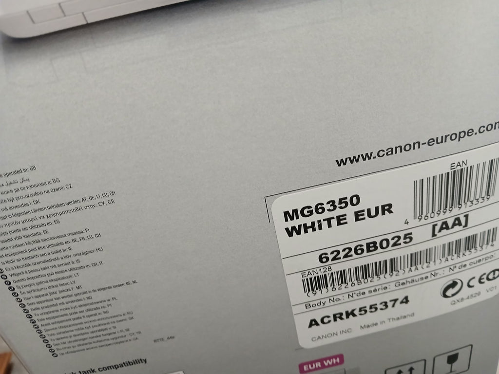 Canon Pixma MG6350 Drucker WHITE wie Neu! Unbenutzt & Vollständig! Blitzversand!