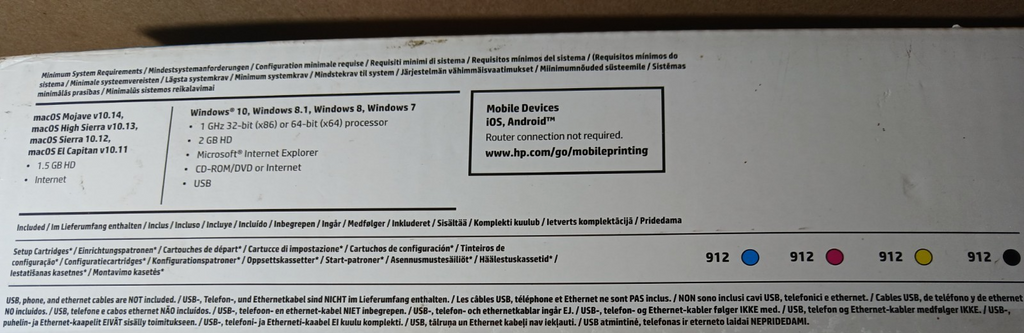 HP OfficeJet 8012 Tintenstrahldrucker Kopie Scan Duplex ADF Wifi HPePrint Win 11