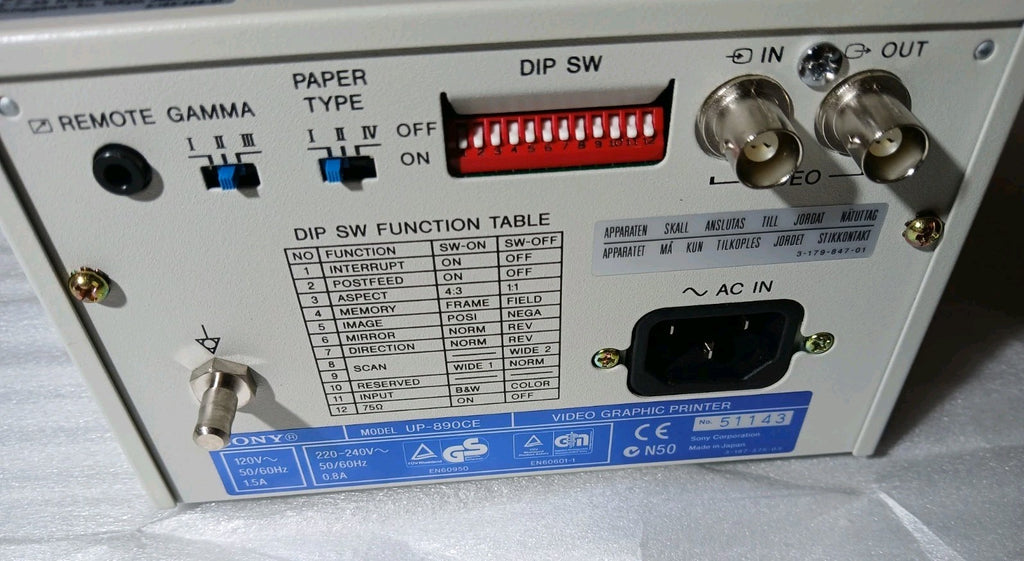 Sony UP-890CE Thermosublimationsdrucker Ultraschall Drucker Medizin PAL/NTSC BNC