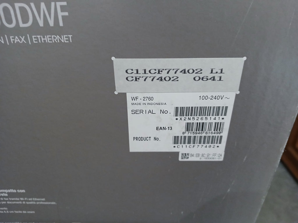 Epson WorkForce WF-2760DWF 4-in-1 Tintenstrahldrucker Duplex ADF USB 2.0 Win 11