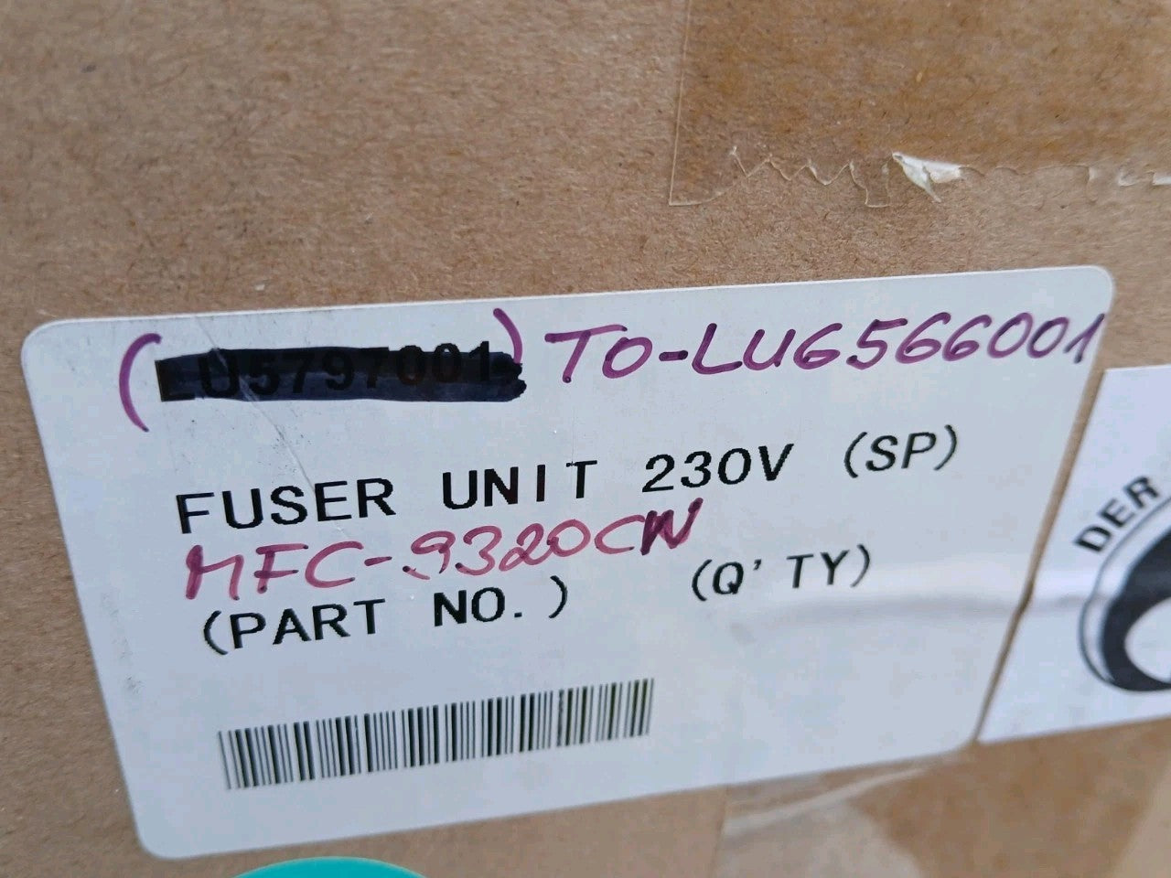 Brother Fixiereinheit Fuser LU6566001 HL-3040CN HL-3070 DCP-9010 MFC-9120 Neu