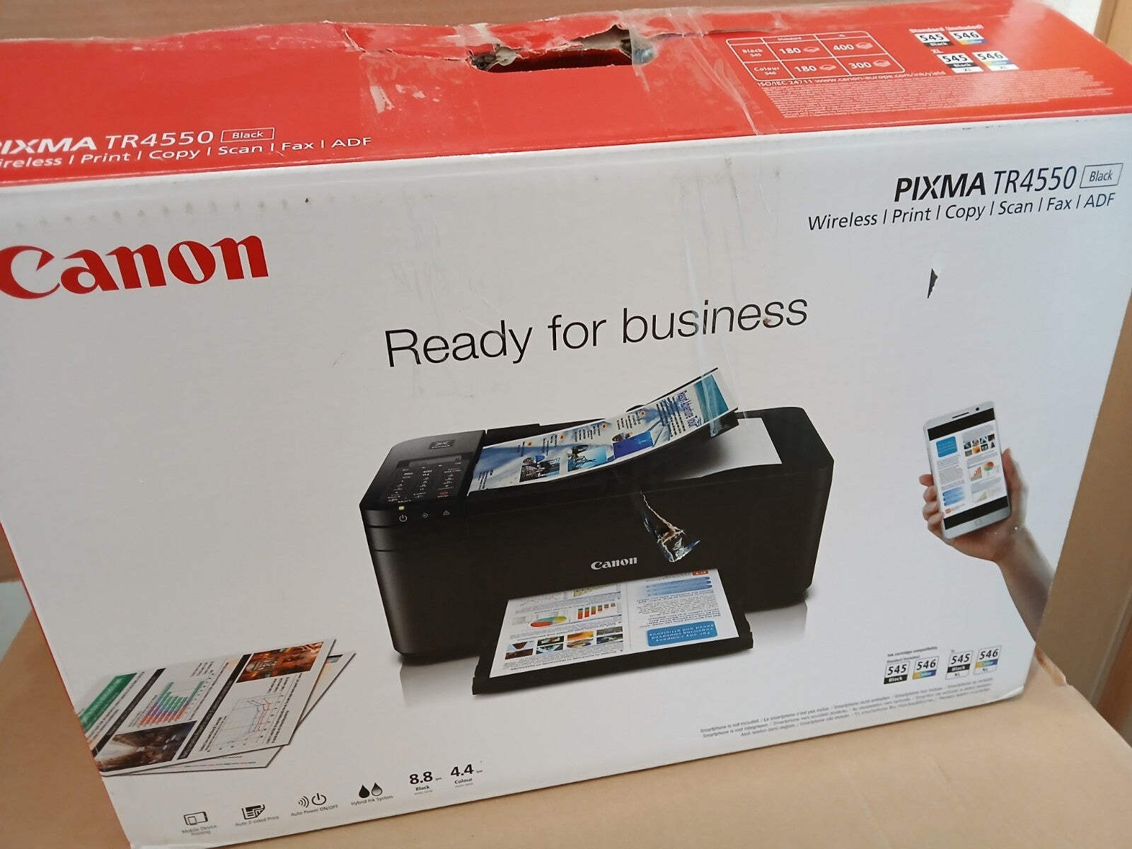 Canon PIXMA TR4550 Tinten-Multifunktionsdrucker Duplex ADF WLAN Airprint Win 11
