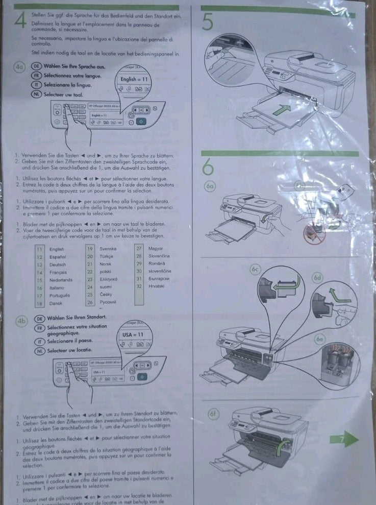 HP Officejet J4680 4-in-1 Tintenstrahldrucker Multifunktionsgerät ADF WLAN Win10