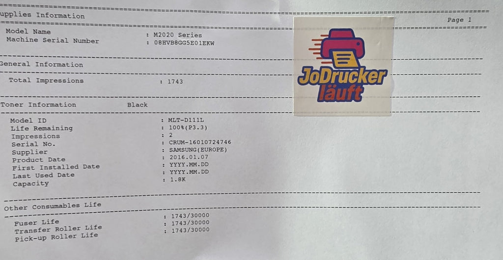 Samsung Xpress SL-M2026 S/W Laserdrucker USB 2.0 A4 Mac OS Win 11 Langlebig !