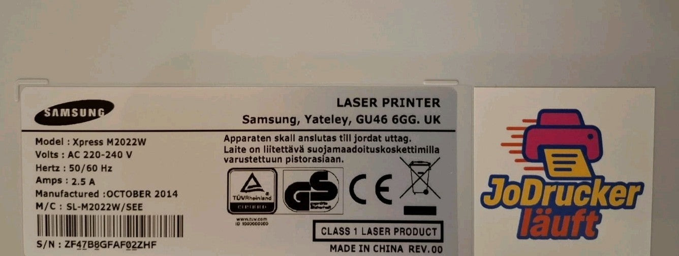 Samsung Xpress M2022W S/W Laserdrucker USB Netzwerk Wi-Fi Direkt Airprint Win 11